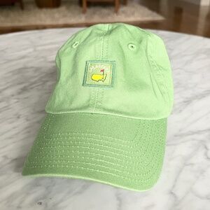 Women's Masters Golf Hat, Magnolia Lane, Green with Gold Logo, Adjustable Strap